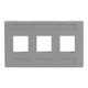 Modular Furniture Faceplate with 3 Ports for EZ®/HD Style - Gray IC107FM3GY Modular Furniture Faceplate with 3 Ports for EZ®/HD Style - Gray IC107FM3GY